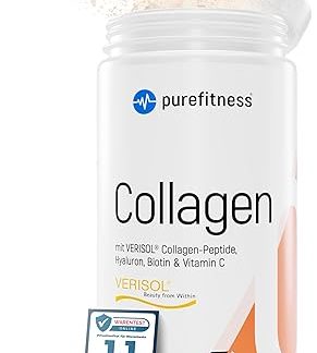 Purefitness Verisol Collagen Powder 600 г [Примечание 1.1] с формулой для красоты - запатентованные коллагеновые пептиды Verisol - коллагеновый порошок с гиалуроновой кислотой, биотином и витамином С