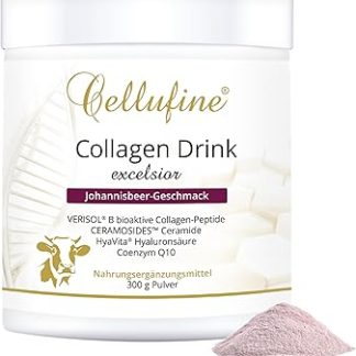 Cellufine® Премиальный коллагеновый напиток с коллагеновыми пептидами Verisol + гиалуроновой кислотой HyaVita – 260 г – Черная смородина