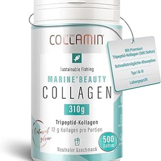 Коллагеновый порошок Marine'Beauty - 360 г | Трипептидный коллагеновый порошок - Сделано в Швейцарии | 100% чистый морской коллаген из гидролизата коллагена (рыбный) без добавок и послевкусия