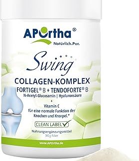APOrtha Swing Collagen Complex с Fortigel + Tendoforte - порошок 340 г, инновационные биоактивные коллагеновые пептиды с глюкозамином и гиалуроновой кислотой, без глютена, гипоаллергенный, без лактозы, без сахара.