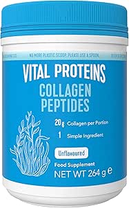 Vital Proteins Коллагеновые пептиды 264 г – Коллаген-пептид Reine – schöne Haut, Haare & Nägel – geschmacksneutral –Optime Löslichkeit – Hydrolysiertes Kollagen Typ 1 и 3
