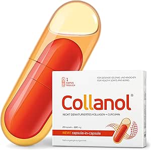 Collanol — инновационное средство для ухода за здоровыми суставами. Жидкая формула в двойной капсуле: 3D коллаген + мицеллярный экстракт корней куркумы. 1 капсула в день. Протестировано в лаборатории (20 капсул).
