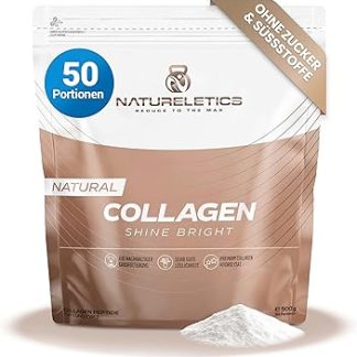 Коллагеновый порошок NATURELETICS - 500 г, пептиды типа 1 + 3 - Коллагеновый порошок из 100% травяного откорма - Без сахара, подсластителей и добавок