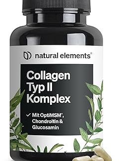 Натуральный коллагеновый комплекс типа 2 от Natural Elements - для костей, суставов и хрящей - натуральный коллаген UC-II и OptiMSM - разработан и протестирован в лаборатории в Германии.