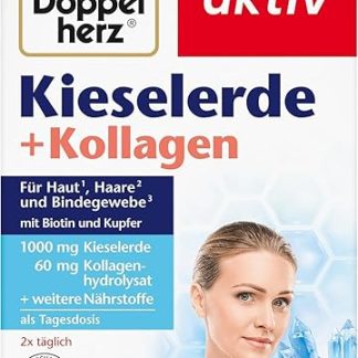 Doppelherz Silica + Collagen - Биотин как средство для поддержания нормального состояния кожи и волос - 60 таблеток