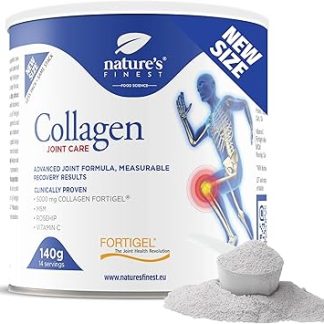 Nature's Finest JointCare Collagen для суставов, высокая доза 140 г - Fortigel для поддержки суставов и наращивания мышечной массы, восстановления хрящей и облегчения боли в суставах - протестировано в лаборатории.