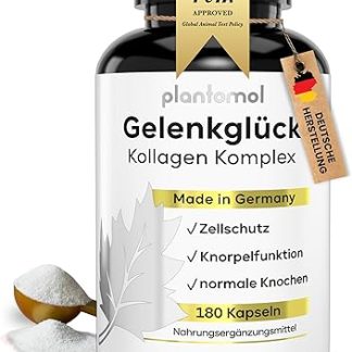Комплекс Joint Happiness 10 Times Complex – 180 коллагеновых капсул высокой дозы с 1000 мг коллагена и гиалуроновой кислоты – Коллагеновые капсулы высокой дозы с витаминами типа 2 1 3 + витамином С для построения хрящей – Joint