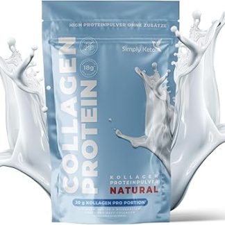 Коллагеновый порошок Simply Keto (500 г) - Чистый гидролизат коллагена из молока коров, пасущихся на пастбищах - 91% белка - Нейтральный вкус - Для сияния кожи и омоложения - Без добавок - Идеально подходит для кето-диеты и низкоуглеводного питания