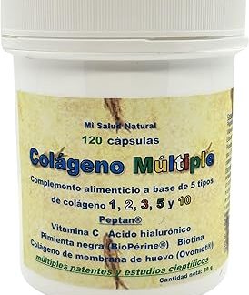 Мультиколлагеновый комплекс, запатентованный Collagen Peptan + гиалуроновая кислота + витамин С + биоперин + овомет + биотин - различные патенты + клинические испытания - 120 капсул на 2 месяца