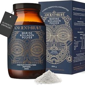 Ancient + Brave Wild Collagen Powder 200g – Морской коллагеновый гидролизат из дикой рыбы – Источник белка – 100% гидролизованный коллагеновый пептид – Без сахара и добавок