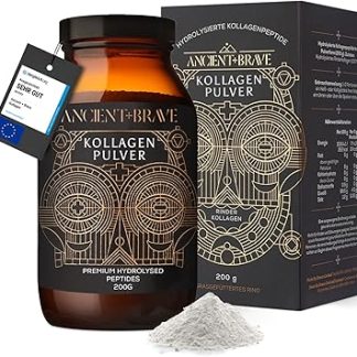 Ancient + Brave True Collagen Pulver 200 г - Nachhaltiges Rinderkollagen Pulver aus Weidehaltung - 100% Hochwertiges Kollagen Hydrolisat (тип 1) - Für Schönheit Haut Haare Nägel Frauen - Protein Quelle