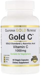California Gold Nutrition, Gold C, Vitamin C, 1,000 mg, 60 Veggie Capsules