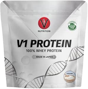 V1 Whey Protein Grassfed, 100% Whey Protein, Professional Approved Quality V1 Whey Protein, V1 Whey Protein Grass-Fed - Made In Japan (3kg 100serving Yogurt Flavor)