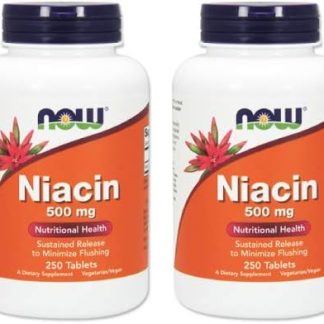 Set of 2 (Value Size) Niacin (Time Release) 500 mg 250 Tablets