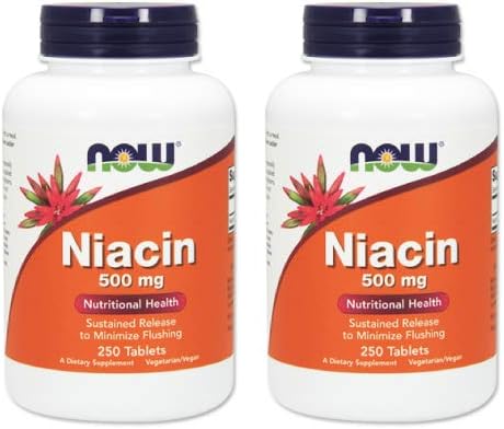 Set of 2 (Value Size) Niacin (Time Release) 500 mg 250 Tablets