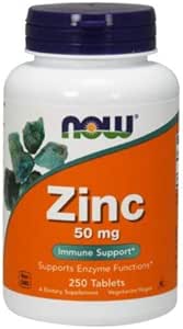 NOW Foods, Zinc, 50 mg, 250 Tablets