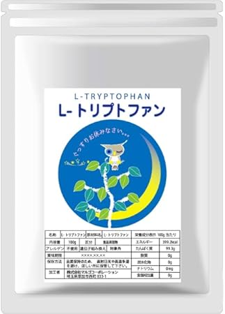 L-Tryptophan 3.5 oz (100 g) Essential Amino Acid, Serotonine, Edible Powder, Measuring Spoon, Powder Made in Japan