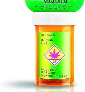 CBD ハーブ VapeMania HEMPCLUB cbd1000mg Herb OG KUSH 3.5g ベイプマニア オリジナル cbdハーブ ヘンプクラブ Premium Edition アイソレート オーガニック カンナビジオール カンナビノイド 日本製