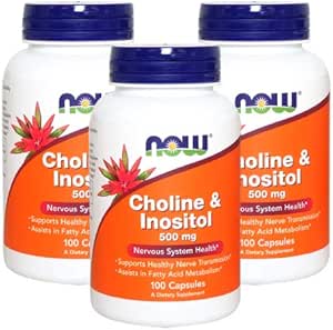 Set of 3, Choline & Inositol, 16.9 oz (500 mg), 100 Capsules