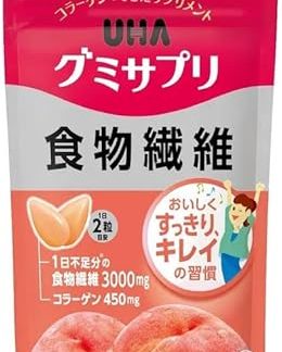 Gummy Supplements, Dietary Fiber, 28 Tablets, 14-Day Supply (4902750762657), U HA Flavor, Sugar