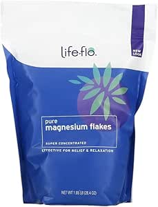 LIFE-FLO Pure Magnesium Flake, Magnesium Chloride Salt Water, 1.65 lbs (26.4 oz) [Parallel Import]