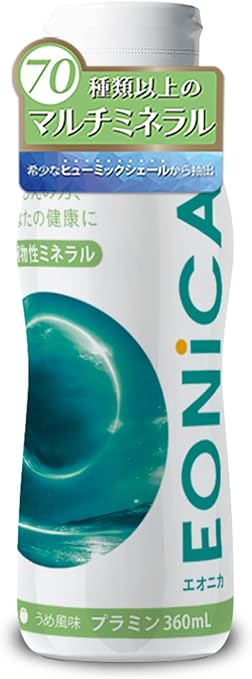 Pramin 360mL Plant-Based Mineral Drink, Plum Flavor, Preservative-Free, Contains Over 70 Types of Highly Absorbent Fulvic Acid and Silica, Derived from Ancient Geological Strata