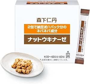 Morishita Jintan Nattokinase 60 Packets (Approx. 30 to 60 Day Supply) [Supplement Natto Bacteria Culture Extract Powder, Sticky Ingredient, Natto, Seamless Capsule]