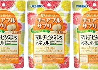 Orihiro Bite Delicious Chewable Supplement, Multi Vitamin & Mineral, 30-Day Supply x 3 Packs