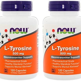 L-Tyrosine Now Foods L-Tyrosine 500 mg 120 Capsules 2 Bottles