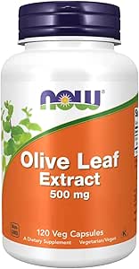 NOW Foods, Olive Leaf Extract, 500mg, 120 Vegetable Capsules