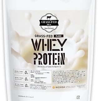 NICHIGA Grass-Fed Whey Protein (New Zealand) 1kg WPC rBST-free High Protein No Sweeteners, Flavors, or Preservatives TK0