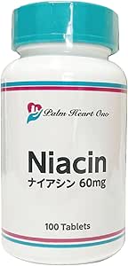 (Health Food, GMP Domestic Factory) The First Niacin (Vitamin B3) 60 mg per tablet ~ 3 tablets 180 mg (100 tablets) Supplement, 100 Tablets (1)
