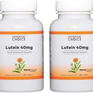 Doctor's Choice Natural Lutein, 1.4 fl oz (40 mg), 30 Day Supply, 60 Capsules (2 Bottles) (Natural Lutein, Vitamin E Blended)