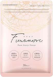 Fuamore Women's Strength Enhancing Supplement (Elastin, Royal Milk, Boron, Chestberry, Soy, Isoflavones, Collagen, Hyaluronic Acid, Placenta, Chewable Type), Haha Harabo, 30 Capsules per Bag