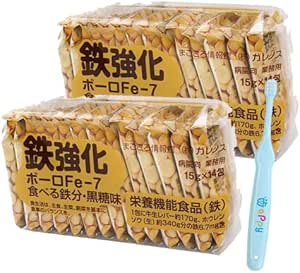 Galenos Iron Reinforced Bolo Fe-7 0.5 oz (15 g) x 28 Packs, Mini Head with Toothbrush