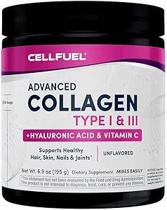 Collagen Powder, 4 Major Beauty Ingredients, 6.7 oz (195 g) (Approx. 39 Day Supply), Powder, High Protein, No Artificial Sweeteners, No Additives, Zero Fat Sugars, Low Calorie CELLFUEL from N.Y. (1)