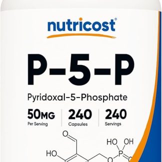 Nutricost P5P Vitamin B6 Supplement 50mg 240 Capsules Pyridoxal-5-Phosphate - Non-GMO, Gluten Free
