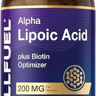 (Highly Absorbent) α-Lipoic Acid 200 mg + Biotin 333 mcg Blended, Synergistic Effect, 90 Day Supply, No Coloring, Nutritional Functional Food, W Formulated Capsule, Slightly Larger, CELLFUEL from N.Y.