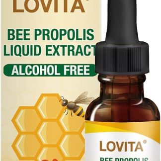 LOVITA Propolis Liquid High Concentration 50% Extract (500 mg/ml) | Alcohol Free Easy to Drink | Made in Canada (30 ml) Packaging Change