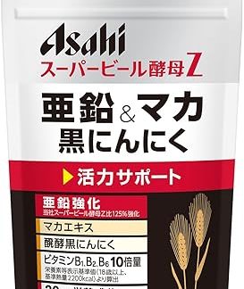 【 Asahi 】 Beer Yeast Super Z Zinc & Maca Black Garlic 900 Tablets 60-Day Supply Zinc 11mg Maca Extract Powder 150mg Supplement Pouch Produced in a Domestic Factory
