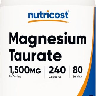 Nutricost Magnesium Tower Rate 500mg 240 Capsules 1,500mg 80 Servings - Gluten Free, Non-GMO, Vegan Friendly