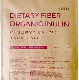 nichie Organic Inulin Water Soluble Dietary Fiber Powder Supplement, 17.6 oz (500 g)