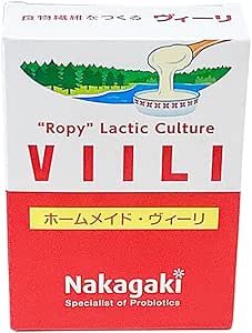 VIILI Bacteria Stretch Yogurt, 1 Box (10 Pack), Fermented Milk, Dietary Fiber, Homemade, Clemoris Bacteria Nakagaki Technicians Office