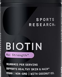Sports Research Biotin 10,000 mcg 120 softgel capsules