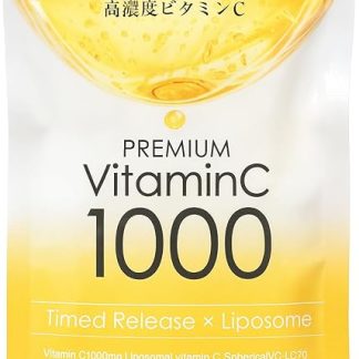 Rasikunal Liposome, Vitamin C Supplement, 33.8 oz (1,000 mg), Long Lasting Time Release x Lactic Acid Bacteria Formula, Functional Nutritional Food, 60 Tablets (30 Day Supply)