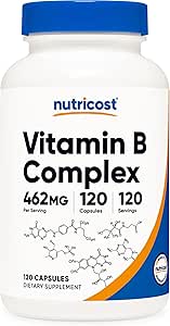 Nutricost Vitamin B Complex (460mg), 120 Capsules, Non-GMO, Gluten Free
