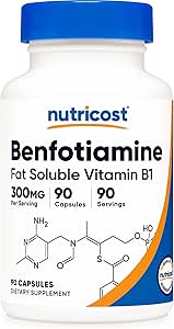 Nutricost Benphothiamine 300mg, 90 Capsules - Gluten Free, Non-GMO, and Vegetarian Friendly