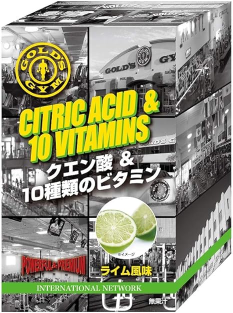 Gold's Gym Citric Acid Powder, Lime Flavor, 14 Packets