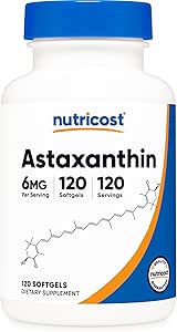 Nutricost Astaxanthin 6 mg, 120 Soft Gels (4 Month Supply) - Non-GMO, Gluten Free