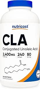 Nutricost CLA 2,400 mg, 240 Soft Gels - Gluten Free, Non-GMO, 800mg per Soft Gel